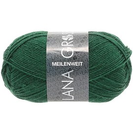 LANA GROSSA Meilenweit 50 g | Classic Socks, Machine Washable | Hand Knitting Yarn Made of 80% Virgin Wool and 20% Polyamide | 50 g Wool for Knitting & Crocheting | 210 m Yarn