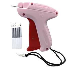 YUNGEYMX Tagging Gun for Clothing, Sticky Gun for Clothes, Handheld Tag Attacher Gun with 5 Needles and 1000 pcs Fasteners, Stitch Gun Kit, Stitch Fix, Stitchy Quick Clothing Fixer (Pink)