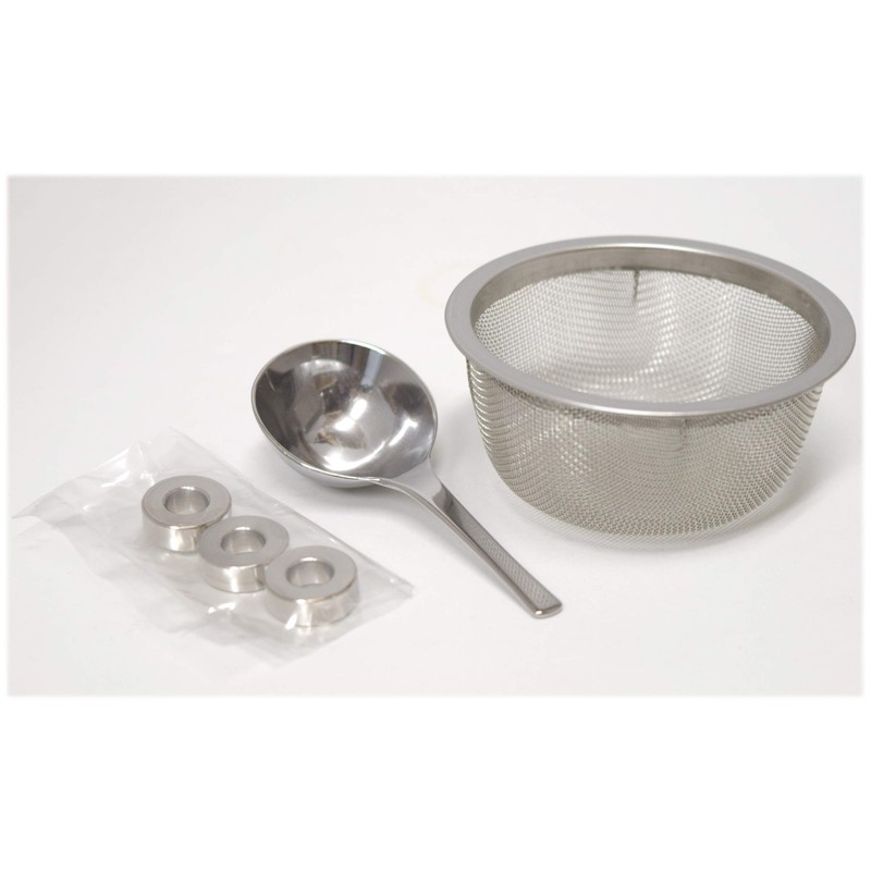 茶道具・水屋道具/小さくてもステンレス製！　丈夫で長持ち 近藤さんの茶ふるい缶　野点籠・茶掃箱用