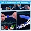 ZOERAX Coax Cable Crimper Kit for RG59 RG6, 3-in-1 Coaxial