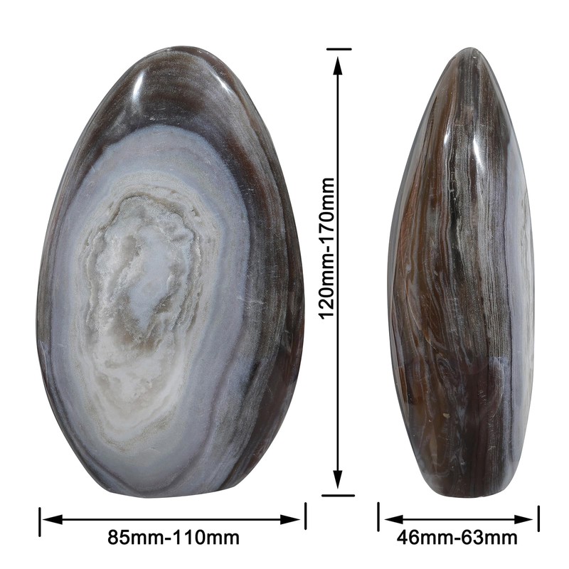 Rockcloud Irregular Ocean Jasper Palm Stones for Positive Energy, Self-Standing