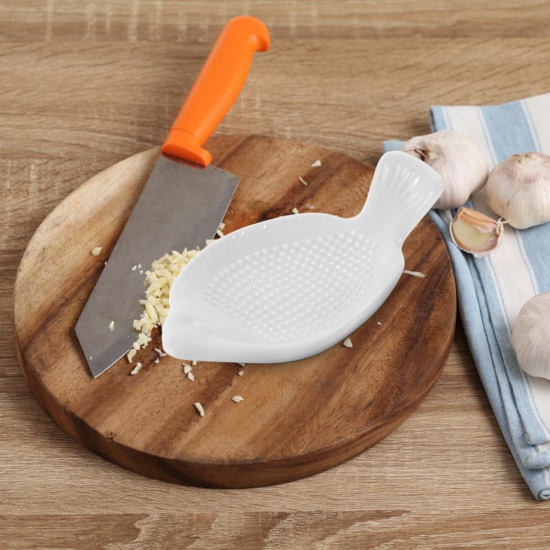 Zerodeko Multi-Function Ginger Grater Ceramic Garlic Grater Plate for Ginger