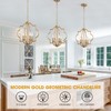 ACANER 4-Light Brushed Gold Chandeliers for Dining Room, 15.6" Farmhouse