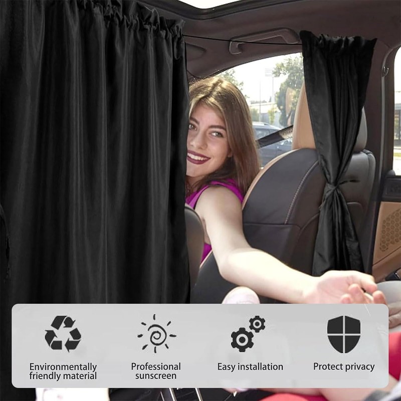 Car Privacy Curtain, Removable Car Rear Privacy Curtain, Car Interior