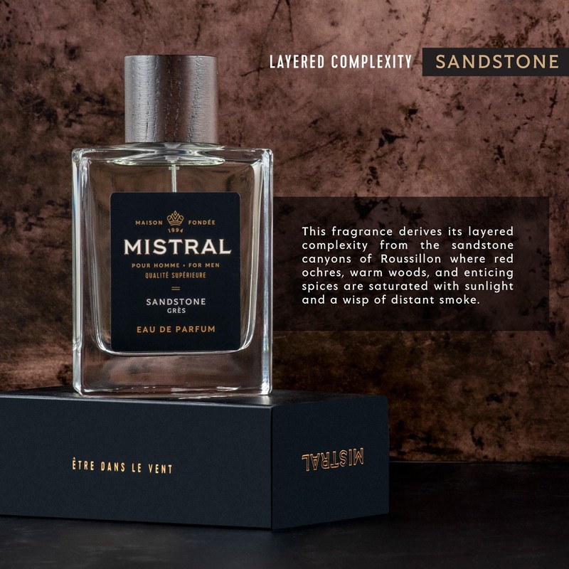 Mistral Men’s Cologne – Sandstone Eau de Parfum | Earthy