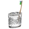 Godinger Crystal Toothbrush Holder, Decorative Countertop Organizer, Bathroom Accessory, Dublin