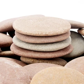 [About 30 PCS - 35 PCS](18 Pounds) Painting Rocks,3"-4.8" River Rocks,Flat Rocks,Painting Stones,Naturally Stones,Arts Rocks,Craft Rocks,DIY Rocks