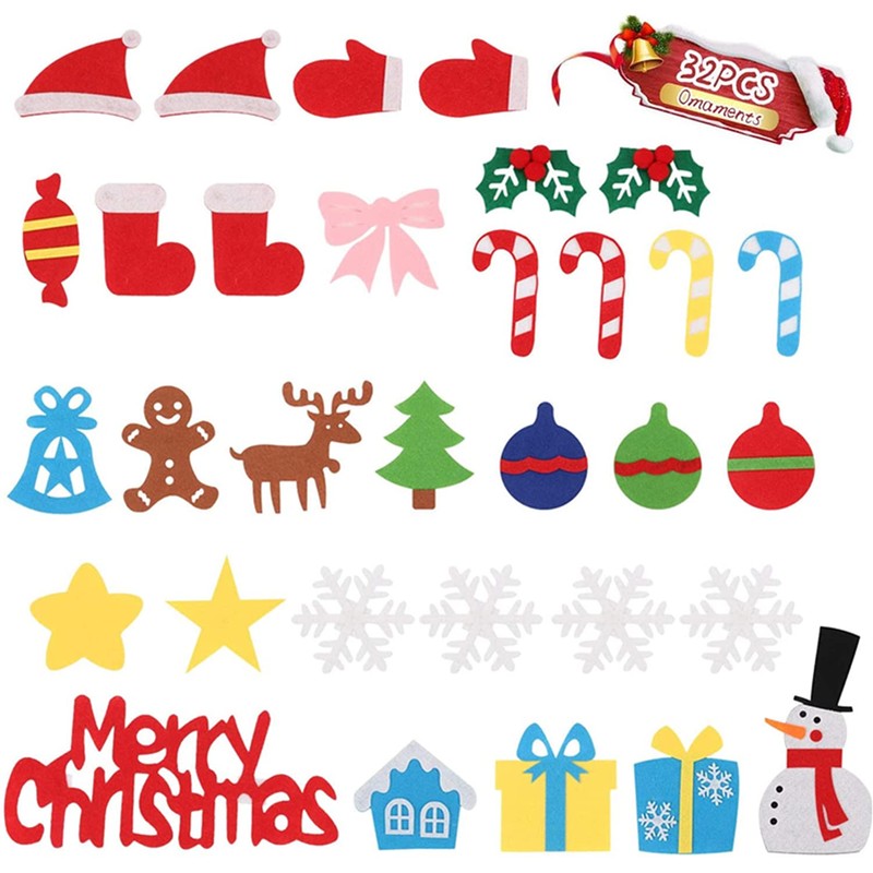 ANTFEES 3.2 FT DIY Felt Christmas Tree Set for Kids