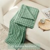 RUIKASI Fleece Throw Blanket for Sofa - Green Single Fluffy
