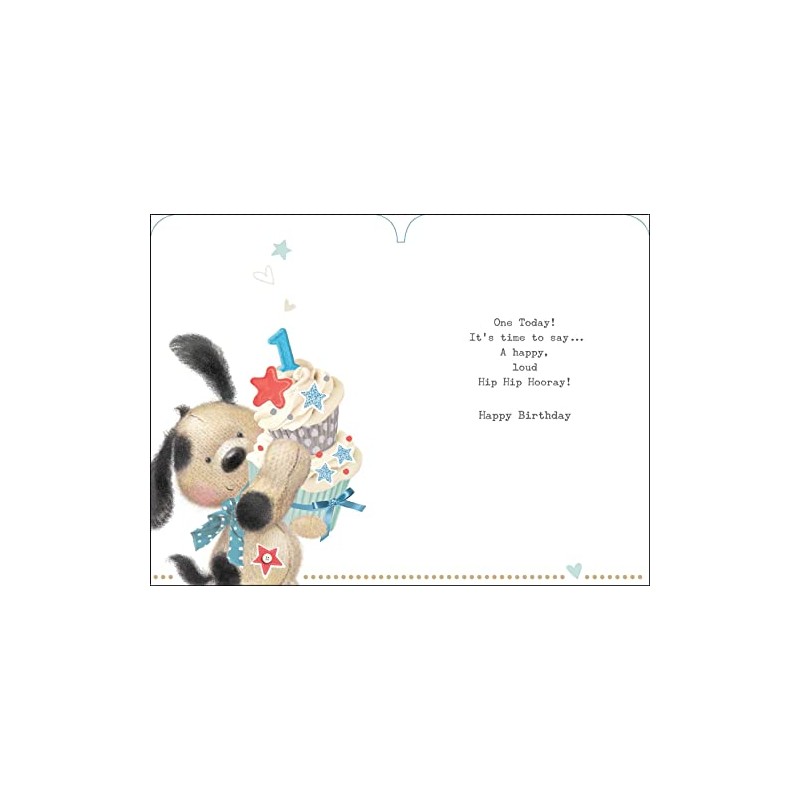 Jonny Javelin Special Grandson 1st Age 1 Birthday Card -
