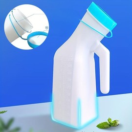 Portable Luminous Urinal with Lid, Large Capacity Leak Proof Urinal for Men, Household Appliance Parts for Home Bathroom
