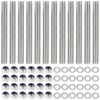 TTYSHIP® Pack of 12 Threaded Rod M8, 304 Stainless Steel