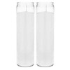 Brilux 2 Classic White Candles in Glass, 8-INCHES Tall