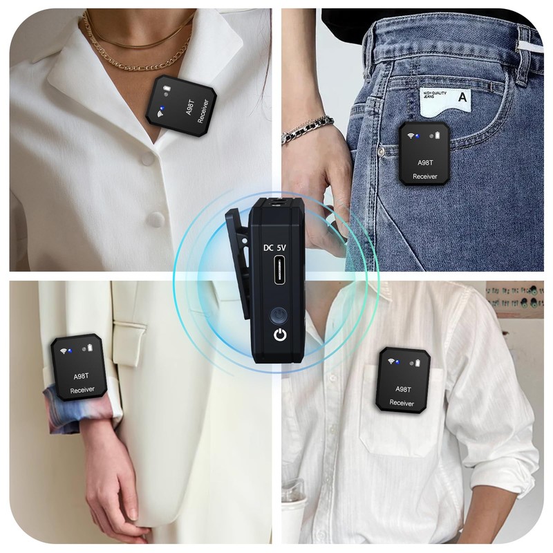 WENTELMUSIC A98T 2.4GHz Wireless in-Ear Monitor System – Low Latency,