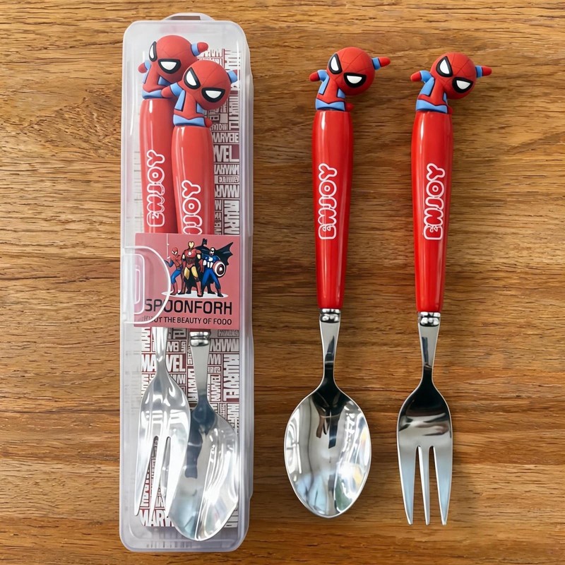 2 Pcs Cute Spider Utensils Set, Novelty Flatware with Cute