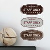 Signs ByLITA Victorian Staff Only Sign (Brushed Gold) - Large