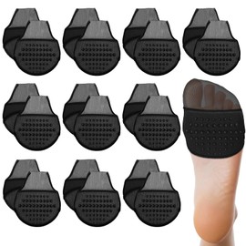 10 pares de calcetines para mujer con almohadillas para orejas acolchadas, almohadillas para orejas para el antepié, calcetines antideslizantes, protectores reutilizables, Negro -, Talla unica