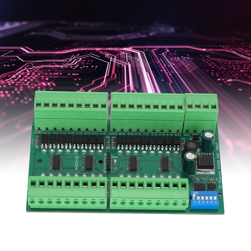 RS485 Input Controller 32 Channel DIN Rail Isolated PLC Switch