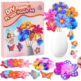 Arts and Craft Kits for Kids Poke-in Art Gifts for 4 5 6 7 8 Year Old Girls Birthday Presents Kid Craft Activity Party Favors Supplies Educational Toys Flower Gifts for Girls Toys Age 4-12