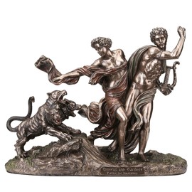 Veronese Design 7 1/4 Inch Orpheus and Eurydice Fleeing The Underworld Cold Cast Resin Bronze Finish Statue