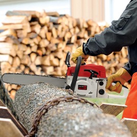 52cc Top Handle Chainsaw Gas Powered 2kw/7500rpm, 20 Inch Handed Cordless Gasoline Chain Saw, 2 Stroke Air-Cooled Petrol Chainsaw Set fot Tree Wood Cutting Outdoor Garden Farm Home Use