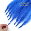 ADIASAI 3 Packs Blue Springy Afro Twist Hair with Crochet