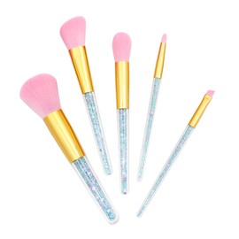 WOONEKY Facial Kit for Women 5 Pcs Makeup Brush Set Mini Makeup Kit Cosmetics Brush Set Safe