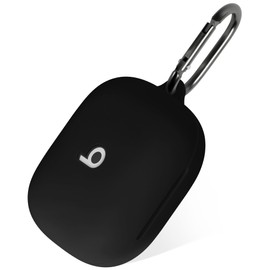 Geiomoo Silicone Case for Beats Powerbeats Pro 2, Soft Flexible Scratch Resistant Protective Cover with Carabiner (Black)