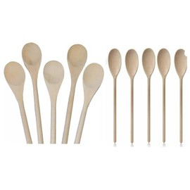 V-VAPE Pack of 5PC Wooden Cooking Spoon Non Stick Friendly Kitchen Essential Ideal for Baking Decorating