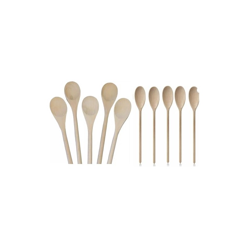 V-VAPE Pack of 5PC Wooden Cooking Spoon Non Stick Friendly