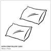 WedDecor 300 Thread Count White Satin Stripe Pillow Cases set