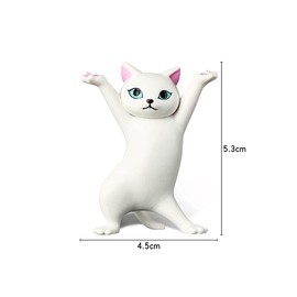 Jagowa 5PCS Pets Cat Pencil Holder Dancing Cats Holder Creative Interesting Home Decoration Ornaments