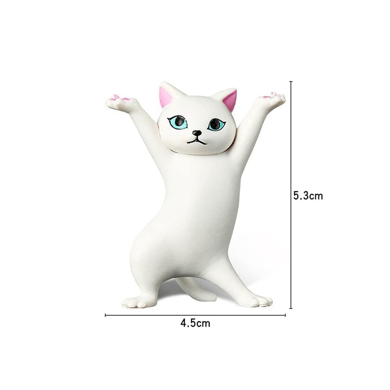 Jagowa 5PCS Pets Cat Pencil Holder Dancing Cats Holder Creative