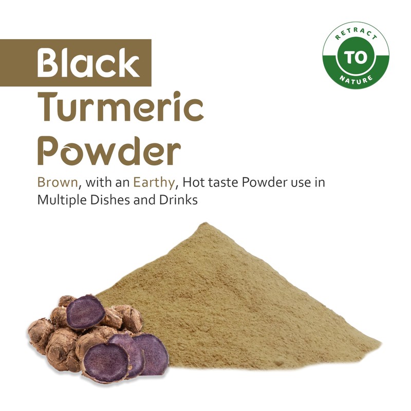 RETRACT TO NATURE Black Turmeric Powder - 4oz/113g (Curcuma caesia)