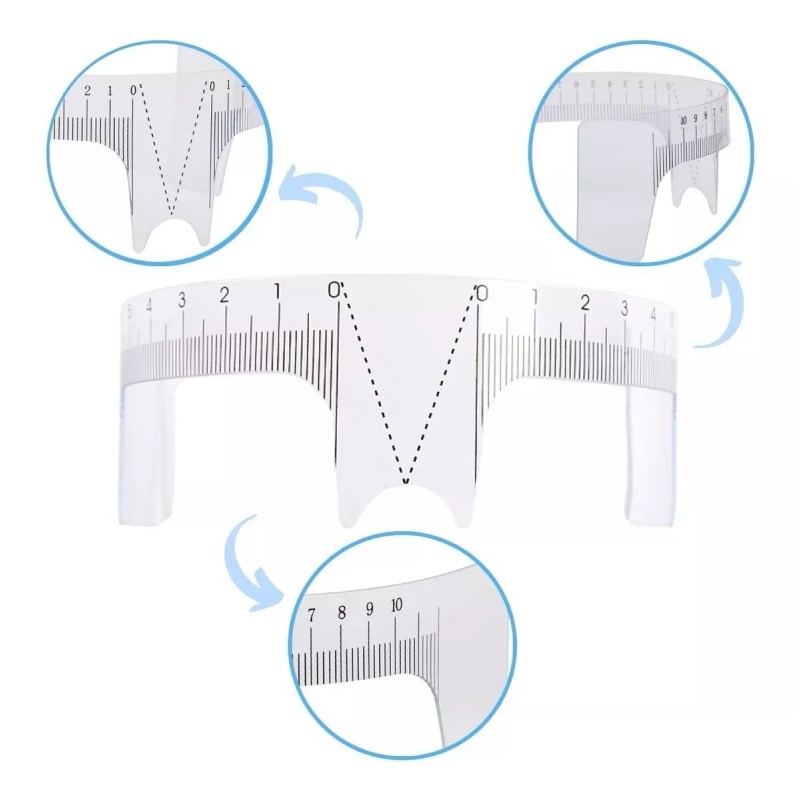 Universo en Linea 2 Regla Facial Microblading Plástico Para Diseño