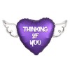 Thinking of You Heavenly Balloons - Heart Shaped Angel Wing