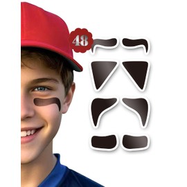 48 Pairs Eye Black Stickers, Baseball Football Softball Face Stickers Lacrosse Fans Eye Strips for Party Game Sport Supplies