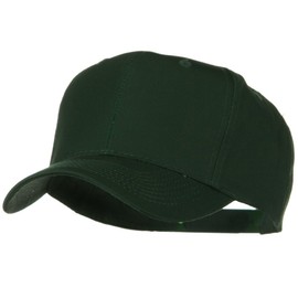 Solid Cotton Twill Pro Style Cap - Dark Green