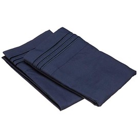 Elegant Comfort 2-Piece 1500 Thread Count Egyptian Quality Ultra Soft Wrinkle, Fade, Stain Resistant Pillowcases, Standard Size, Navy Blue