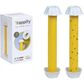 Trappify Hanging Fly Traps Outdoor Fruit Fly Traps for Indoors | Fly Catcher Gnat Mosq