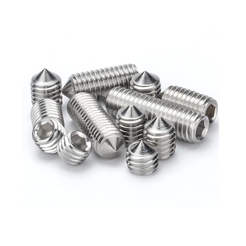 ANSIEDIO Cone Point Grub Screws, 304 Stainless Steel Hex/Allen Key