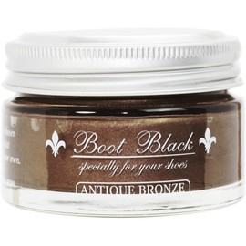 Columbus Women's Boot Black Silver Line Metallic Cream for Metallic Leather, antique bronze