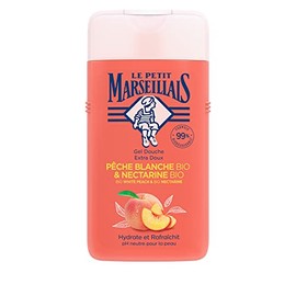 Le Petit Marseillais Shower Gel Organic White Peach & Organic Nectarine (250 ml), pH Neutral Shower Gel & Gentle Aroma Shower with Particularly Pleasant Fragrance, Moisturises and Refreshes