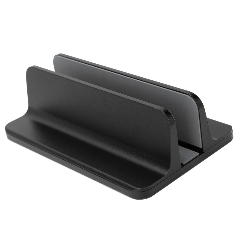 Aluminum Alloy Laptop Stand Vertical Adjustable Notebook Computer Storage HolderBlack