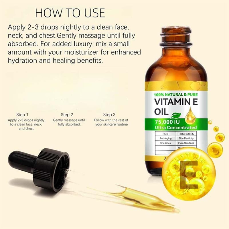 Aceite de Vitamina E, Apto para el Rostro, el Cabello