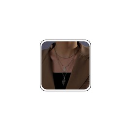 Xduargs Boho Layered Snake Necklace Choker Punk Snake Serpent Necklace Chain Vintage Lotus Flower Choker Necklace Gothic Snake Pendant Necklace Jewelry for Women