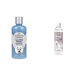 SynergyLabs Snow White Shampoo; 17 FL. oz. + Fancy Pets Shampoo Essentials para Pelo Blanco, 500 ml