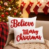 Jetec Set of 2 Christmas Throw Pillow Covers 12x20 Inch
