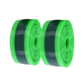 2 Rolls Bike Tire Liner Protection Strip, Road & Mountain Bike Tube Flat Protector Puncture Proof TPU Tire Liner (Green and Black, 34 * 1.0 * 2300mm)