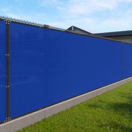 Windscreen4less 4' x 100' Privacy Fence Screen Heavy Duty Windscreen Fencing Mesh Fabric Shade Net Cover with Brass Grommtes for Outdoor Wall Garden Yard Pool Deck Blue